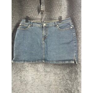 Jalate Jeans Wear Denim Skirt Womens‎ Size 11 12 Blue Mini A Line Casual